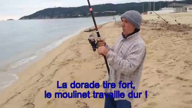 Вываживание дорады в Сен-Тропе и работа катушкой с подсказками напарника