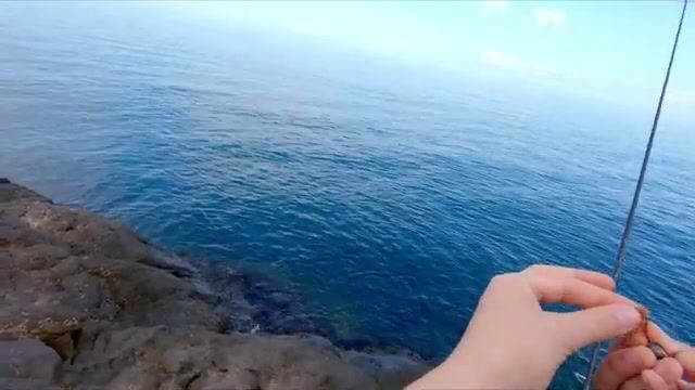 Утренняя ловля ласкирей на скалах в Сарпи, Грузия