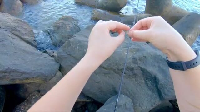 Утренняя ловля ласкирей на скалах в Сарпи, Грузия