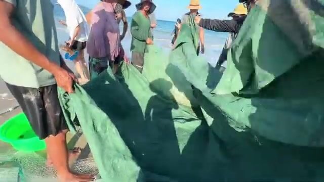 Береговая сеть на пляже Микхе в Дананге