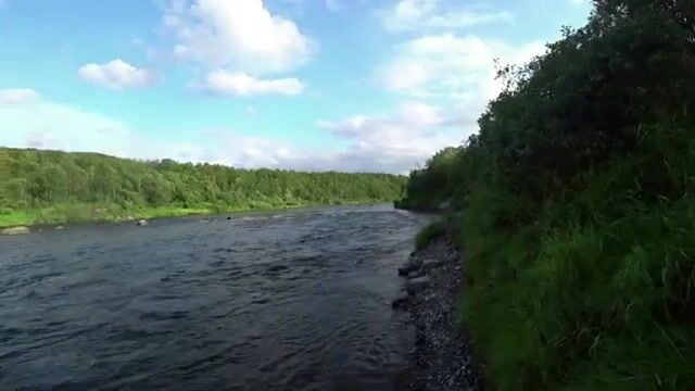 Августовская семга на Кольском после дождя и переделанной блесны