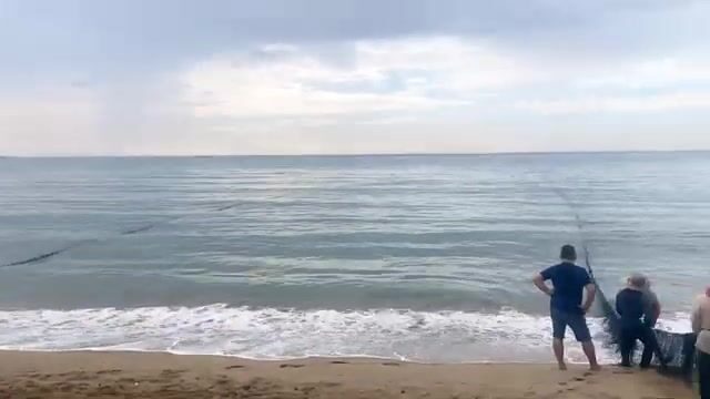 Утренний невод в Ниньчу с кальмаром и разбором мелочи