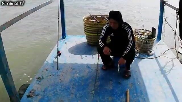 У Туанчау перебирали насадки и вытащили ската