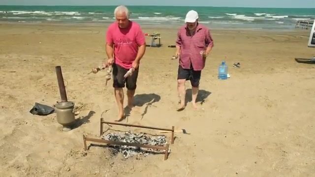 Подводная охота на кефаль и шашлык на берегу Каспия с Тарланом