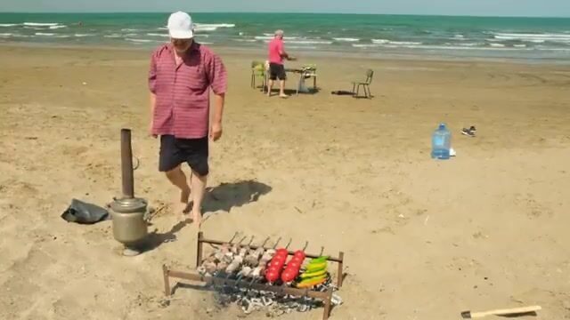 Подводная охота на кефаль и шашлык на берегу Каспия с Тарланом