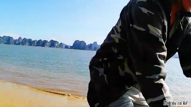 Полуденный спиннинг на пляже Туанчау и посадка гидросамолета рядом