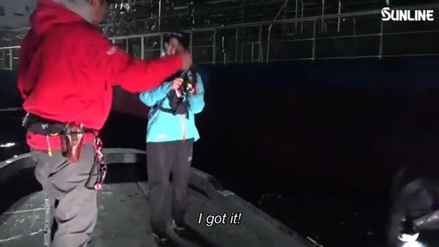 Ночной сибас с лодки в Осакском заливе