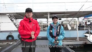 Ночной сибас с лодки в Осакском заливе