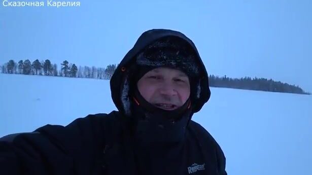 Зимняя рыбалка на Онежском озере у Ивановских островов