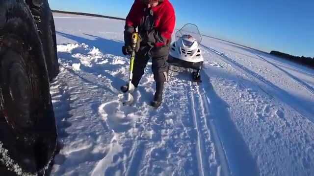Зимний лагерь на Онеге и поездка за окунем