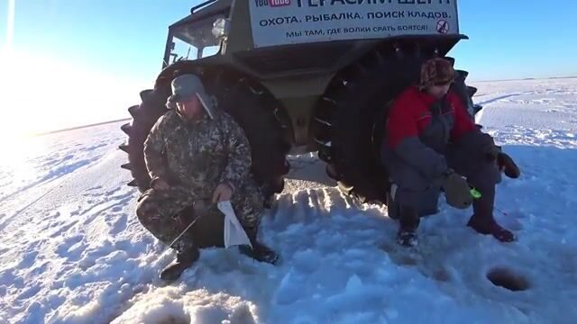 Зимний лагерь на Онеге и поездка за окунем