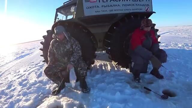 Зимний лагерь на Онеге и поездка за окунем