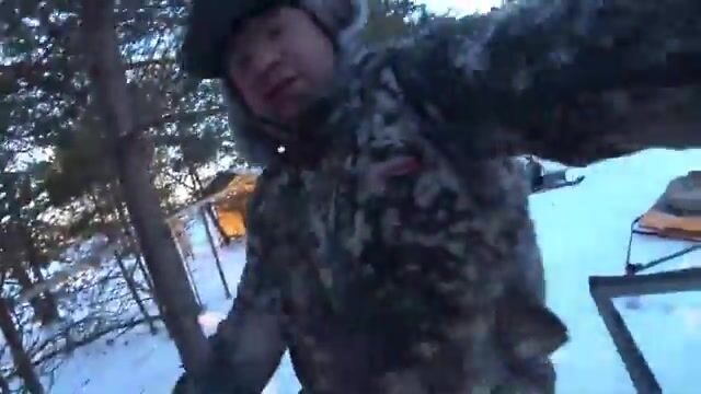 Зимний лагерь на Онеге и поездка за окунем