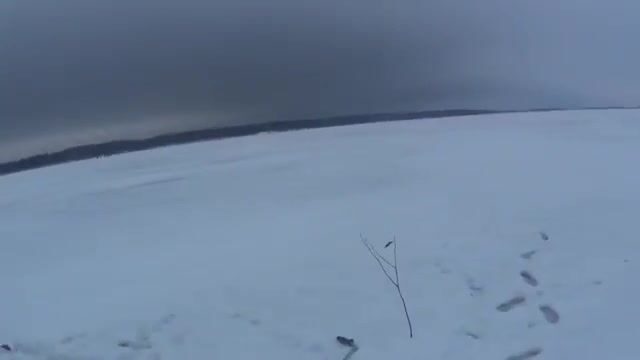 На Онеге мы прикормили лунки и ждали плотву